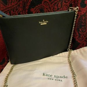 Kate Spade gold chain zipper crossbody